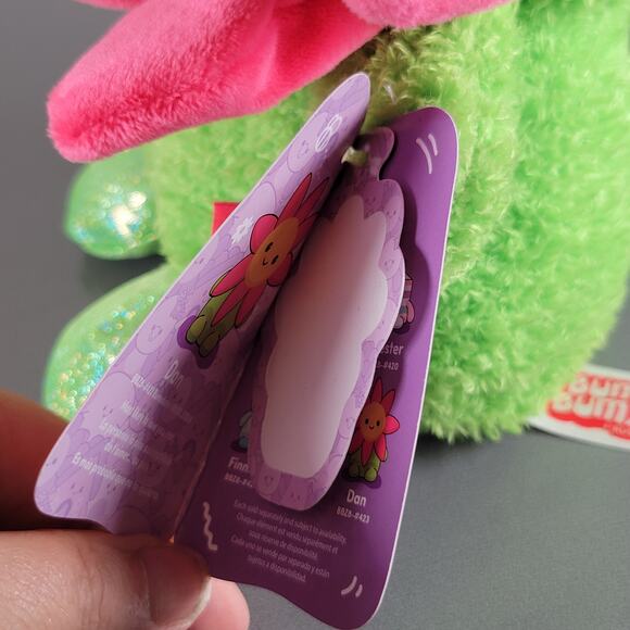 BumBumz SpringBumz Flower Plush 7" Jazwares Russ Stuffed Toy Pink Green Yellow - Picture 9 of 16